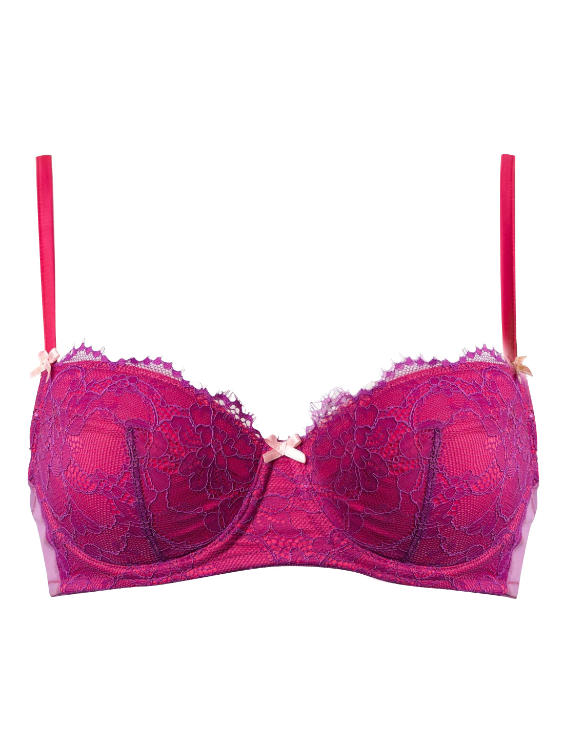 Tourmaline Lace & Silk Padded Push-Up Bra
