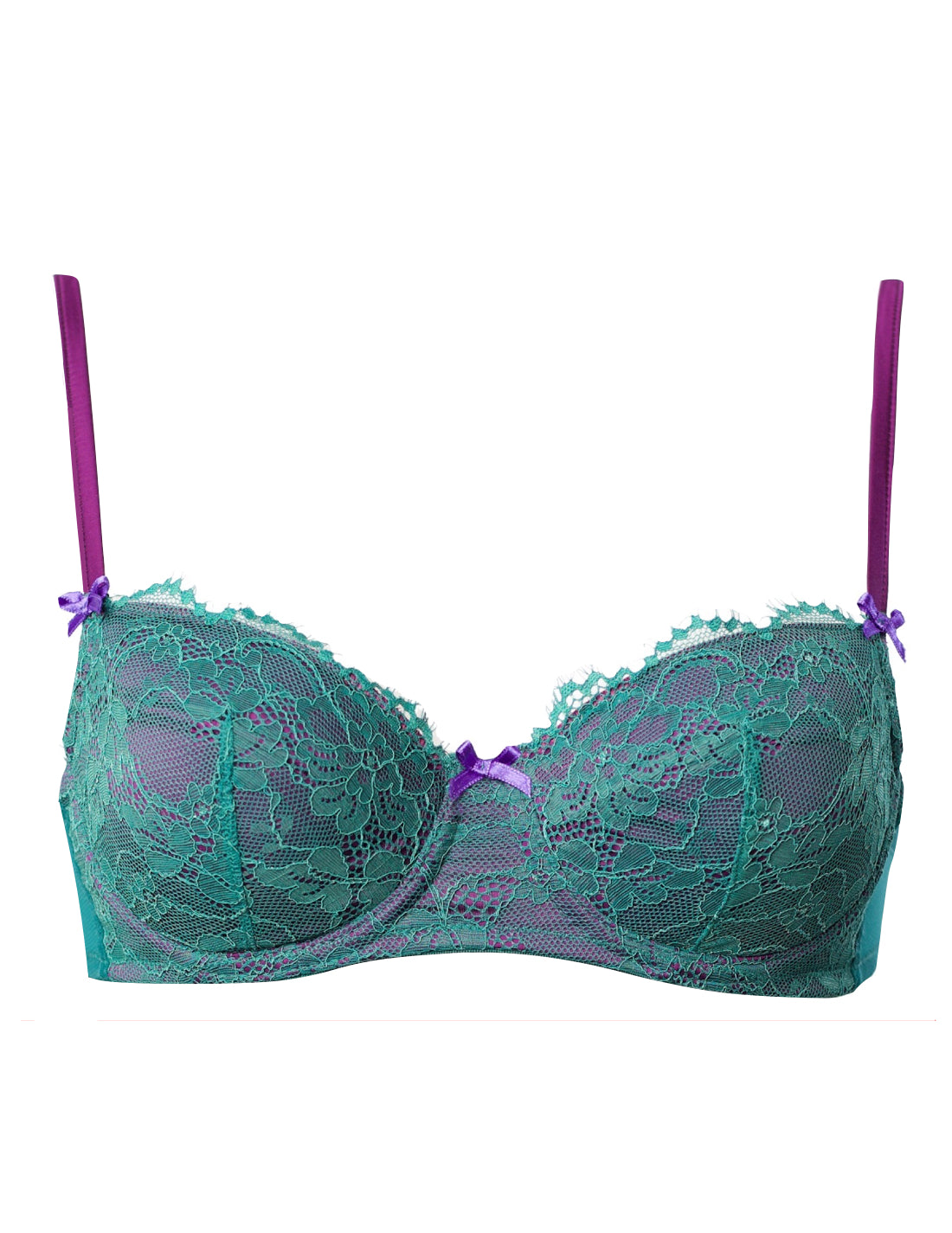 Émeraude Lace & Silk Padded Push-Up Bra