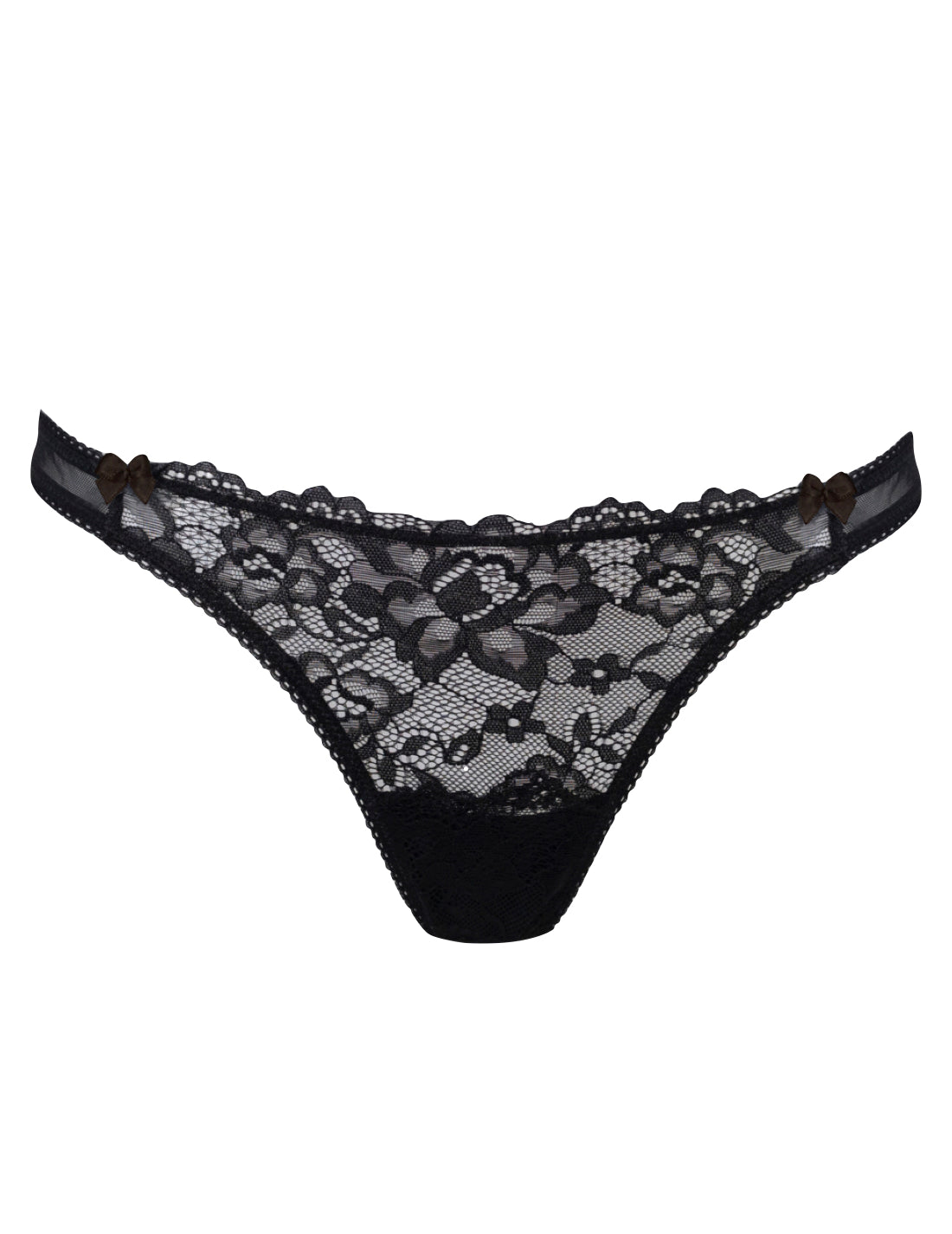 Noir de la Nuit Triangle Bra, Thong & Suspender Gift Set