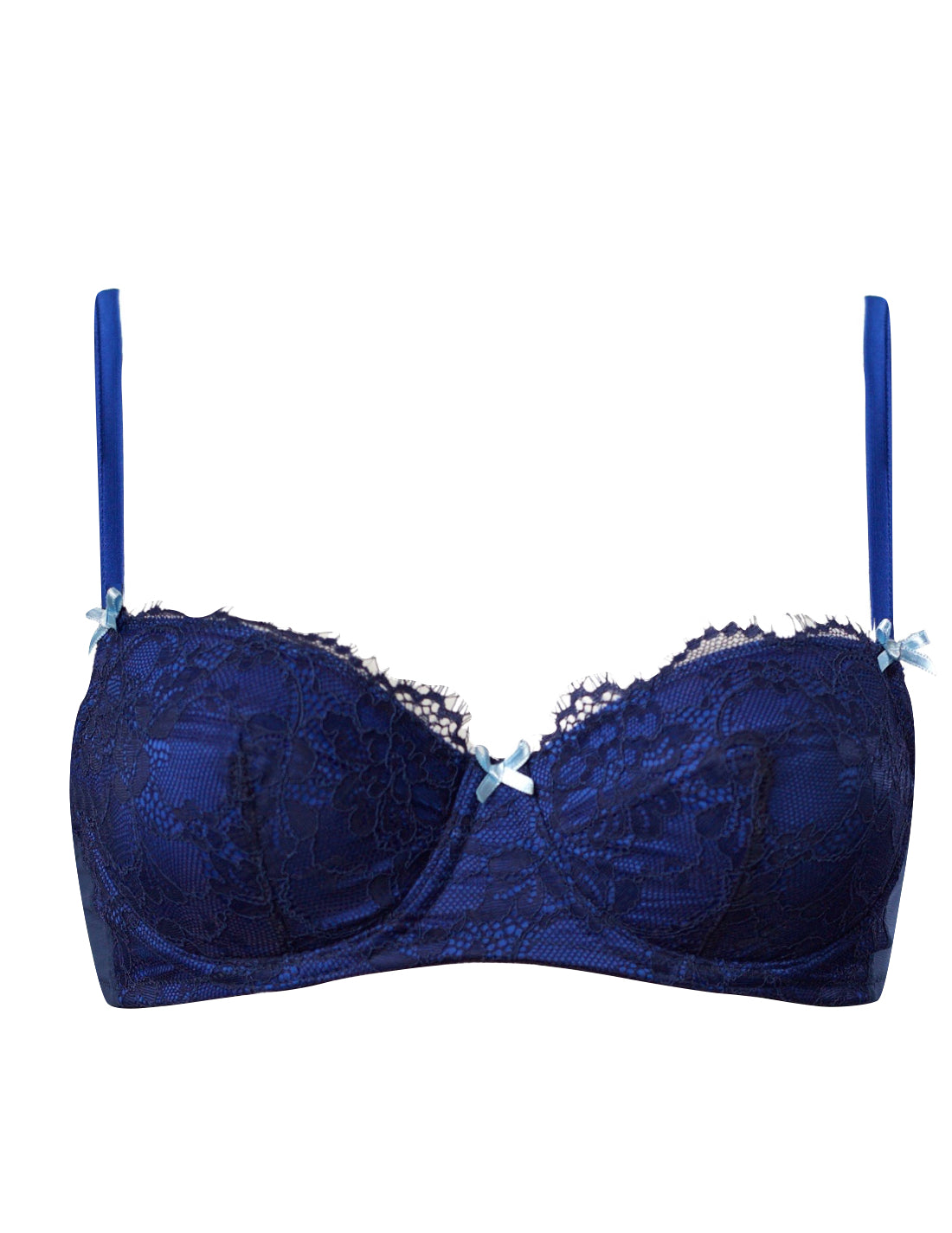 Tanzanita Lace & Silk Padded Push-Up Bra