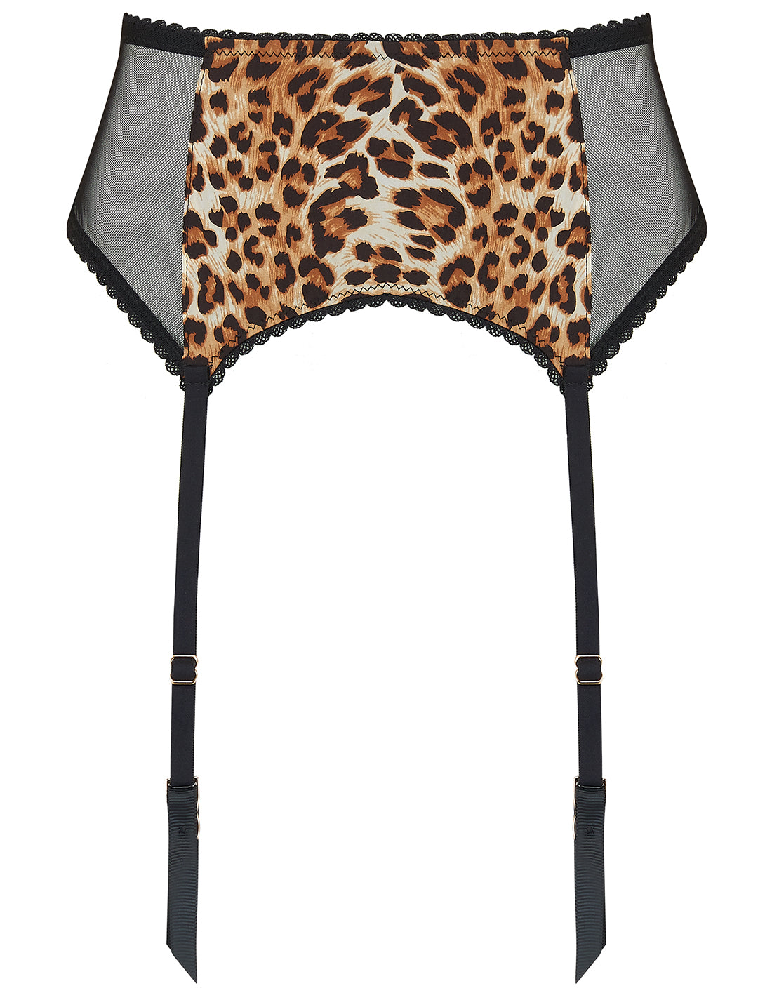 Tutu Tatou Natural Leopard Silk Suspenders S Tutu Tatou Natural Leopard Silk Suspenders S