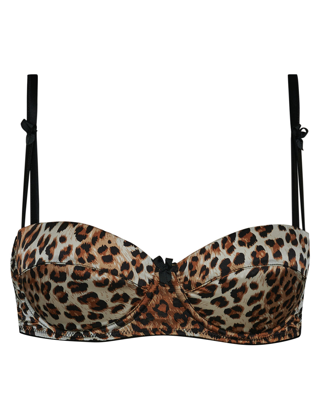 36D-46D Women's Sexy Leopard Print Balconette Bra Strapless Half Cup  Underwired36D^^^Black : : Clothing, Shoes & Accessories